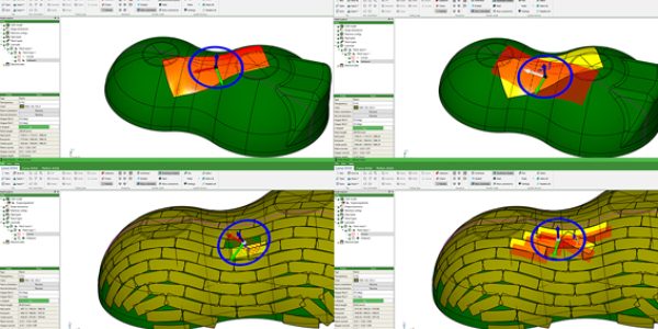 Local adjustment of patch positions